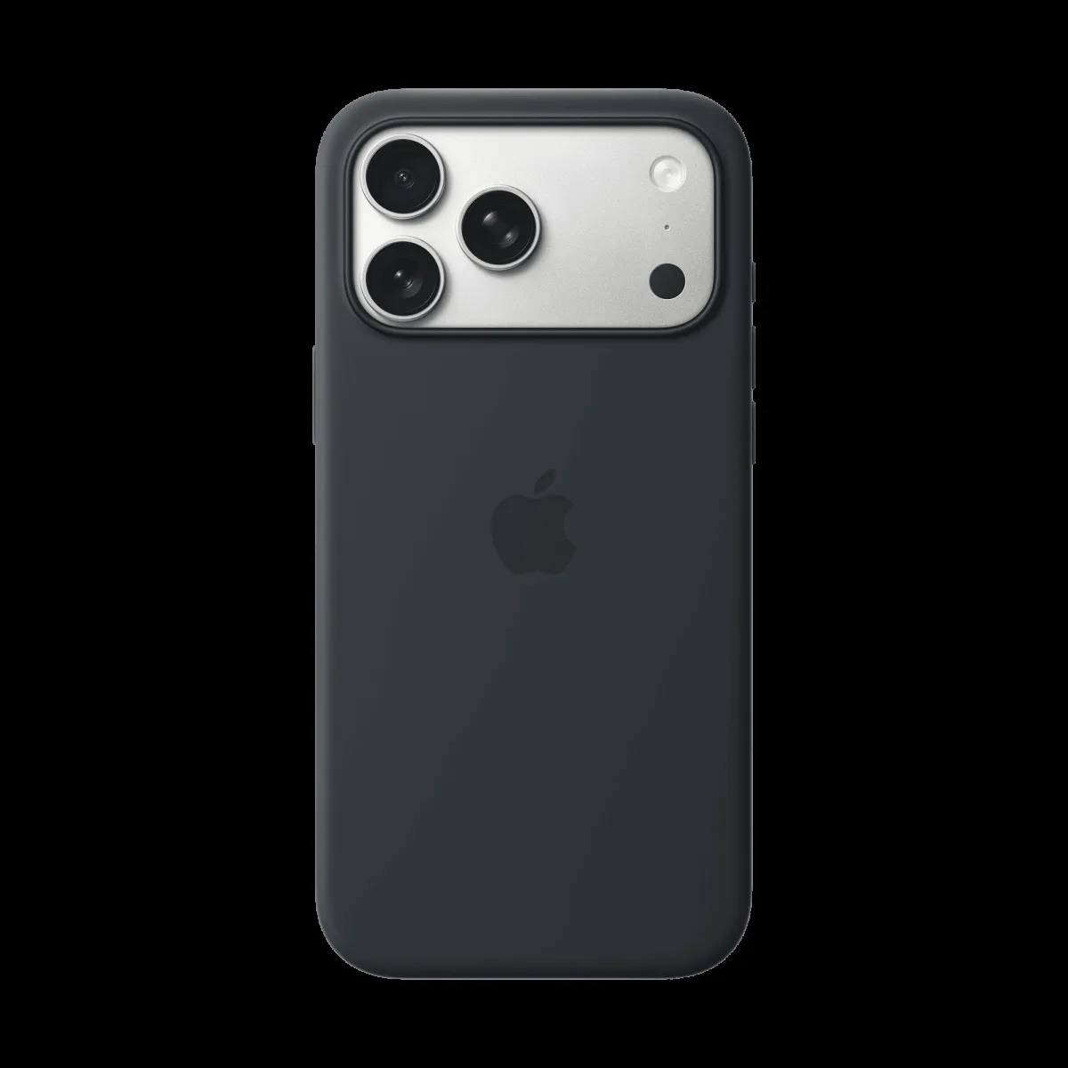 Apple Soft Silicone Back Cover for Apple iPhone 17 Pro Max (MagSafe Compatible, Black)