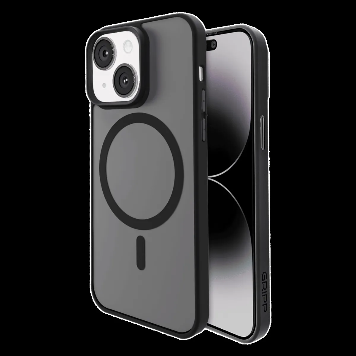 GRIPP Bolt Hard TPU Back Cover for Apple iPhone 15 Plus (MagSafe Compatible, Black)