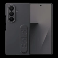 SAMSUNG Soft Silicon Back Cover for SAMSUNG Galaxy Z Fold7 (Pop-up KICK-STAND, Black)