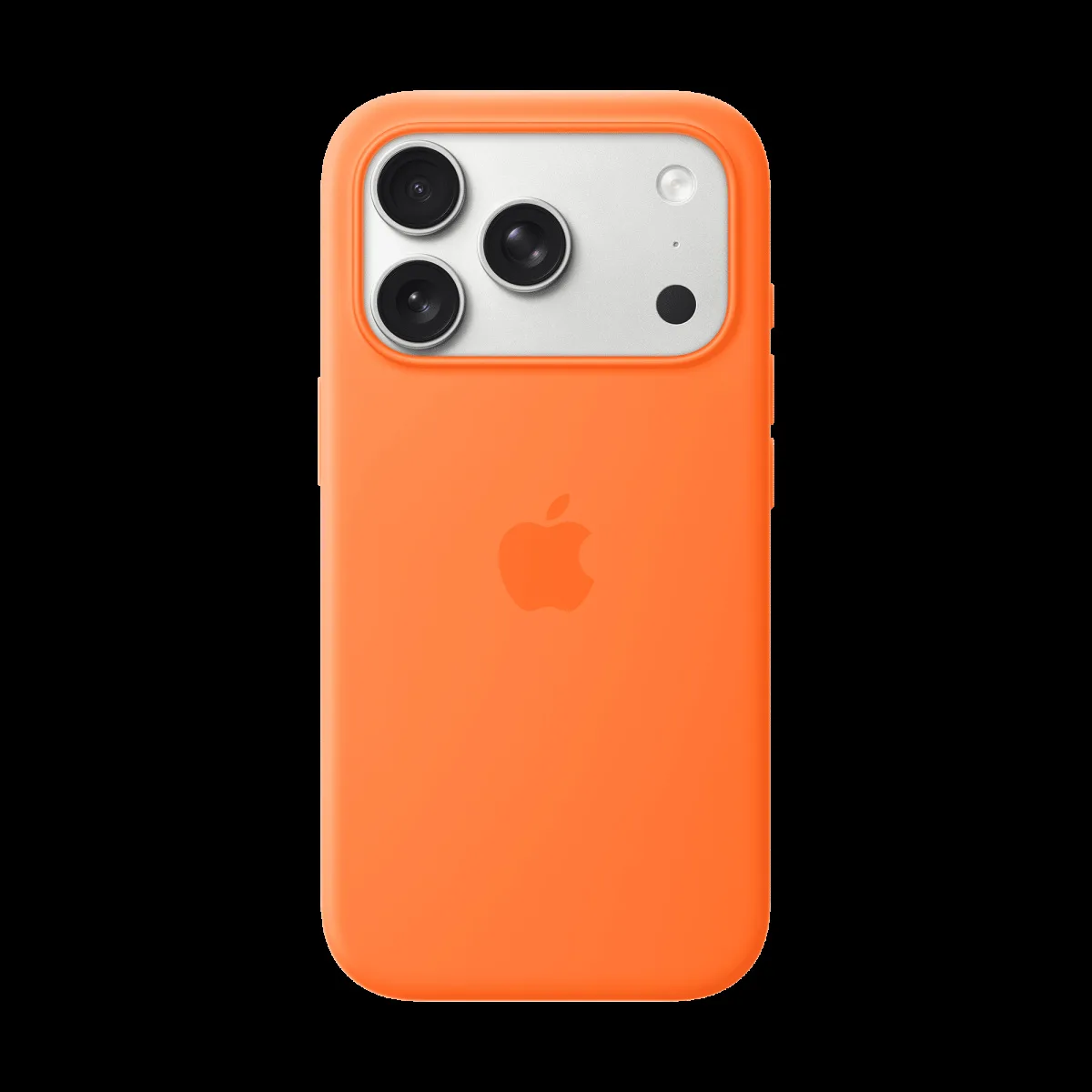 Apple Soft Silicone Back Cover for Apple iPhone 17 Pro (MagSafe Compatible, Orange)