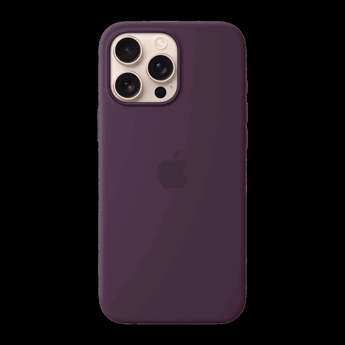Apple Soft Silicone Back Cover for Apple iPhone 16 Pro Max (MagSafe Charging Support, Plum)