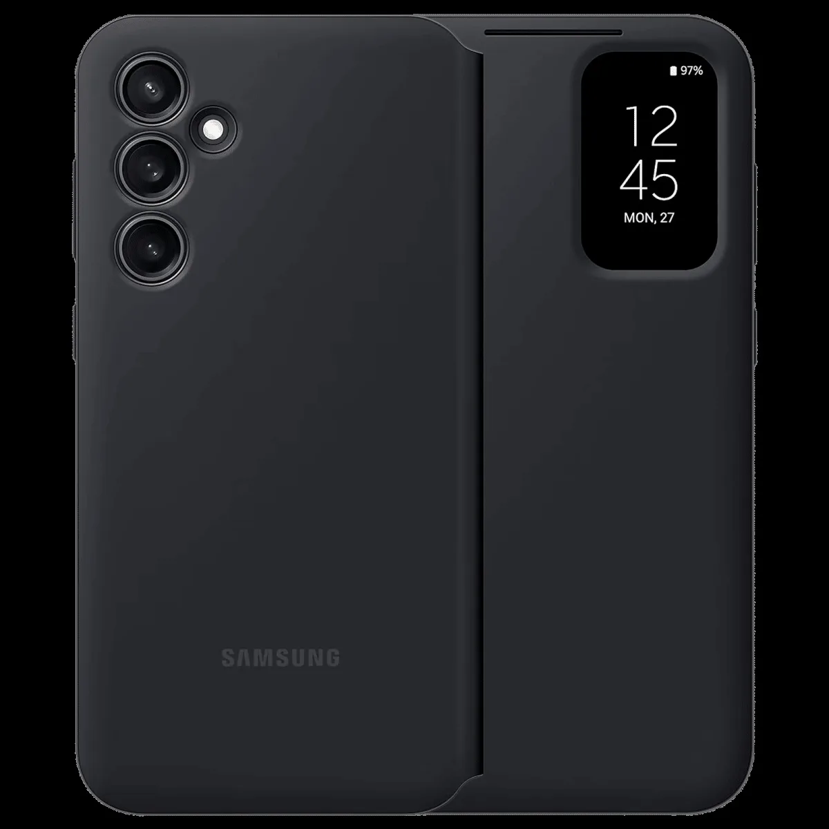 SAMSUNG Soft Bio PU Flip Case for Galaxy S23 FE (Built in Card Pocket, Black)