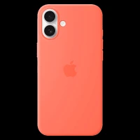 Apple Soft Silicone Back Cover Apple iPhone 16 Plus (MagSafe Charging Support, Tangerine)