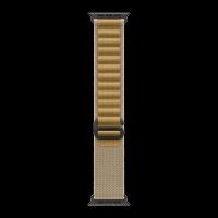 Apple Polyester, Spandex & Black Titanium Alpine Loop for Apple Watch (44mm / 45mm / 46mm / 49mm, Medium) (Corrosion Resistant, Tan)