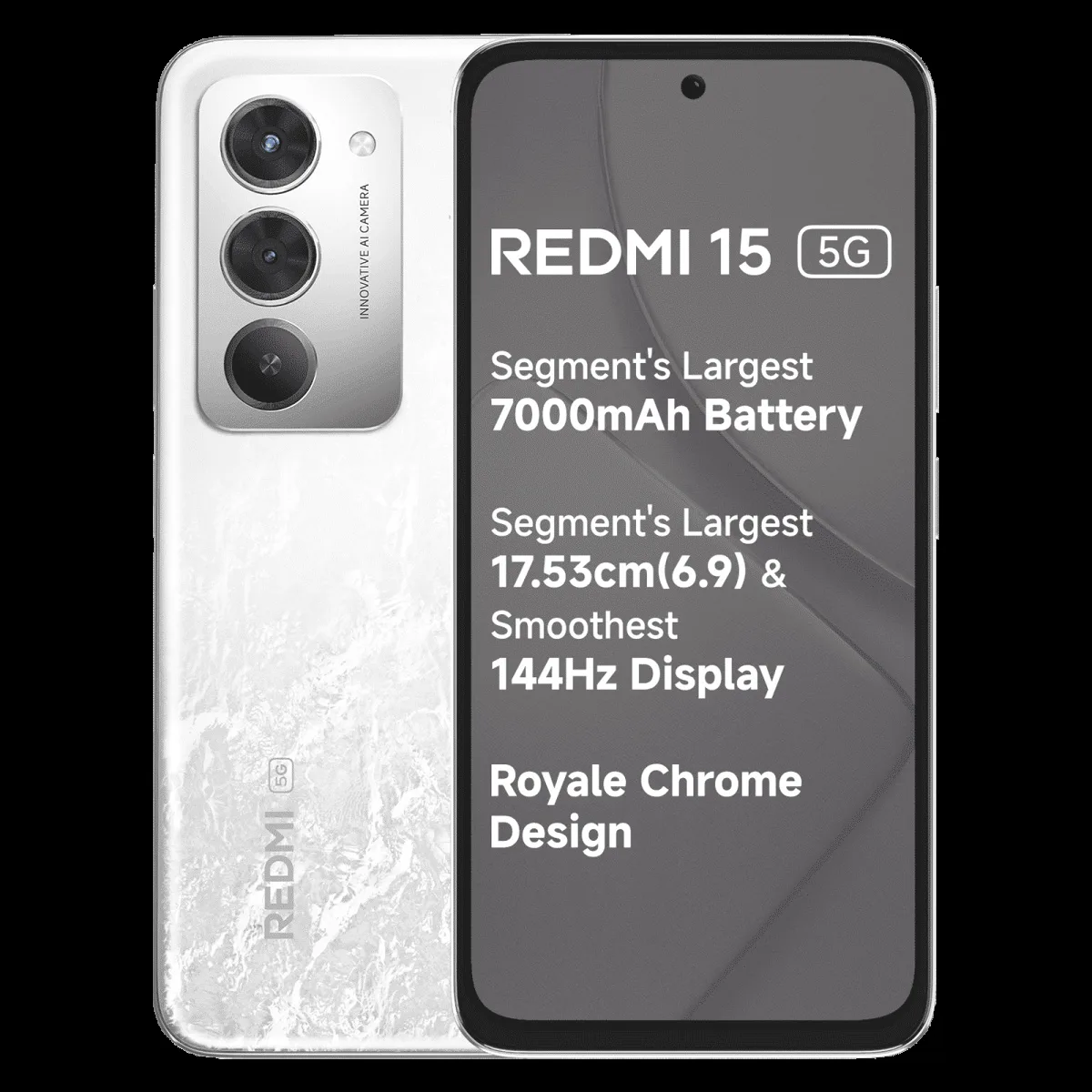 Redmi 15 5G (6GB RAM, 128GB, Frosted White)