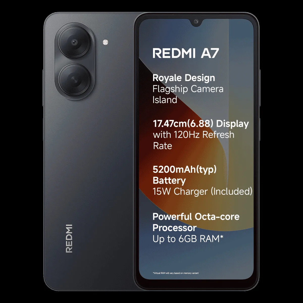 Redmi A7 (3GB RAM, 64GB, Black)