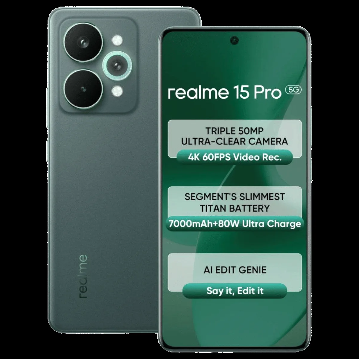 realme 15 Pro 5G (8GB RAM, 256GB, Velvet Green)