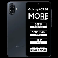 SAMSUNG Galaxy A07 5G (6GB RAM, 128GB, Black)