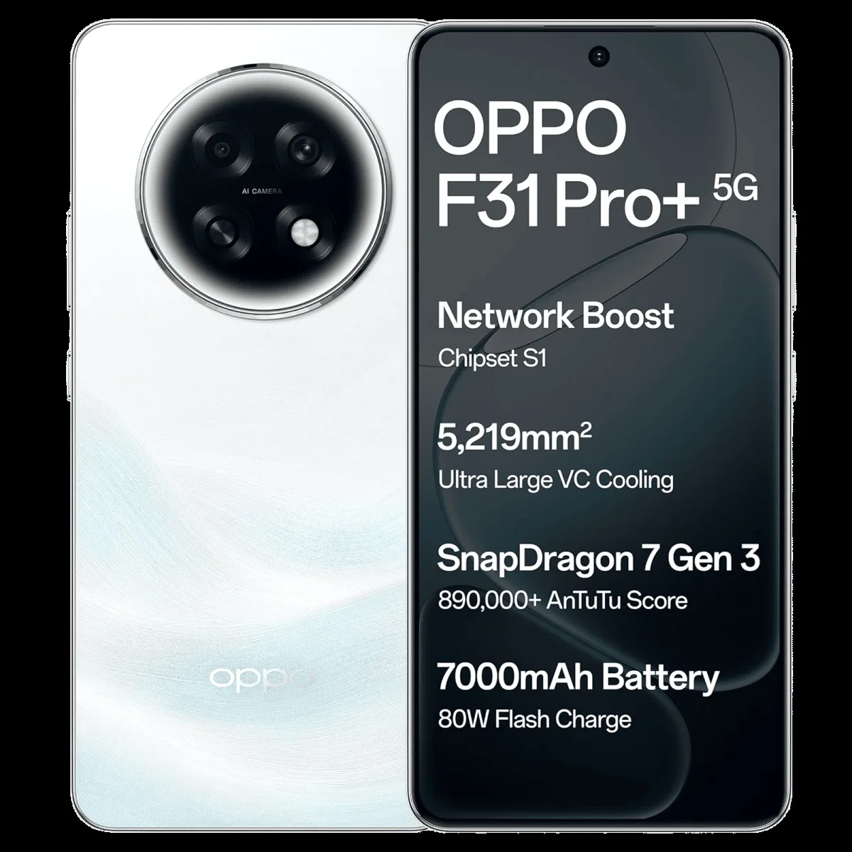 oppo F31 Pro Plus 5G (12GB RAM, 256GB, Himalayan White)