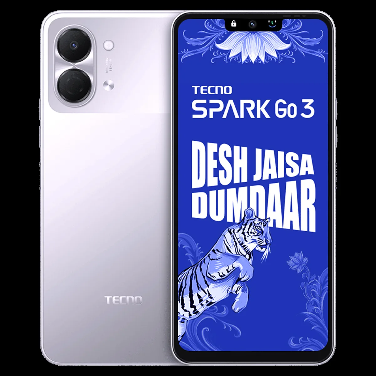 TECNO SPARK Go 3 (4GB RAM, 64GB, Aurora Purple)