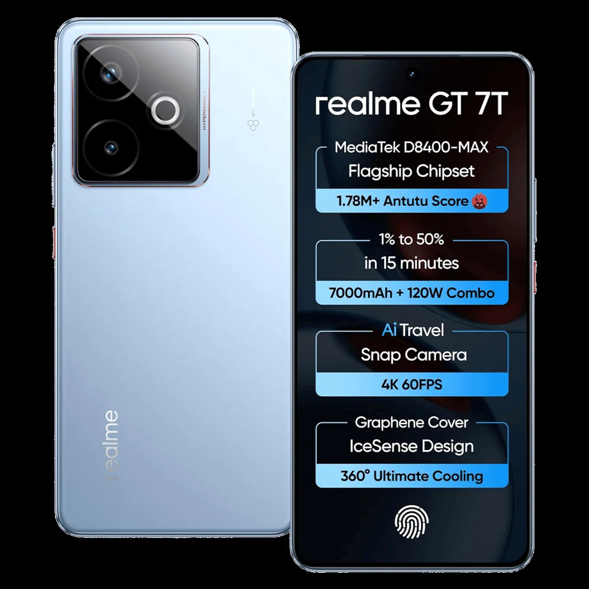 realme GT 7T 5G (12GB RAM, 512GB, IceSense Blue)