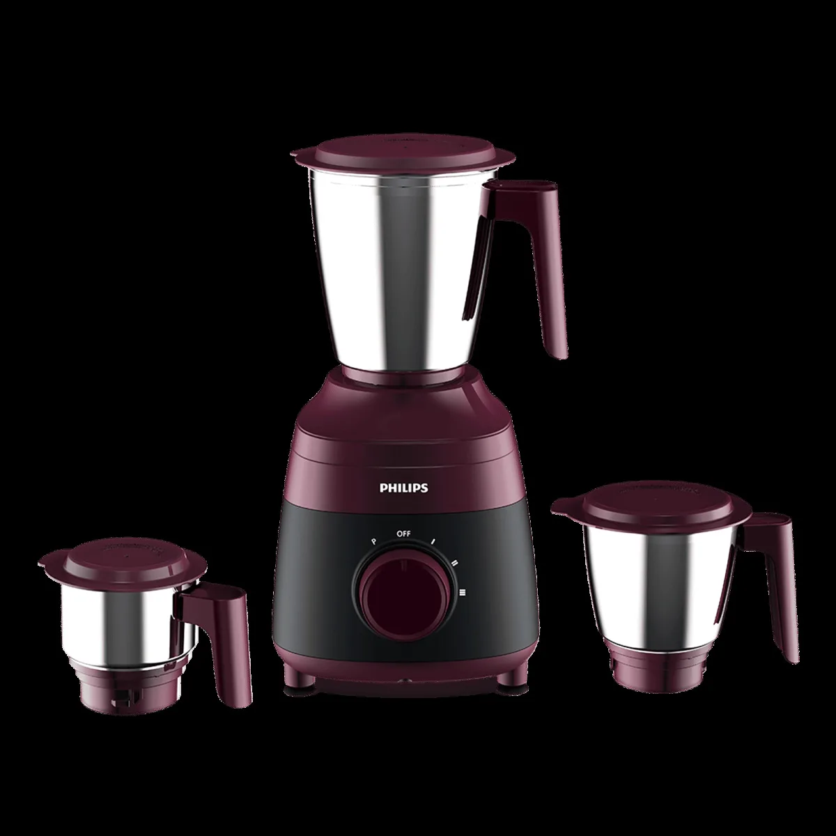 PHILIPS HL1000/00 500 Watt 3 Jars Mixer Grinder (22000 RPM, Opti-Grind Motor Technology, Red)