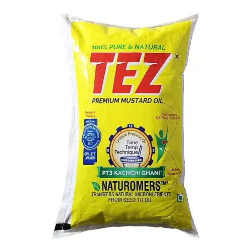 Tez Mustard Kachchi Ghani Oil Pouch
