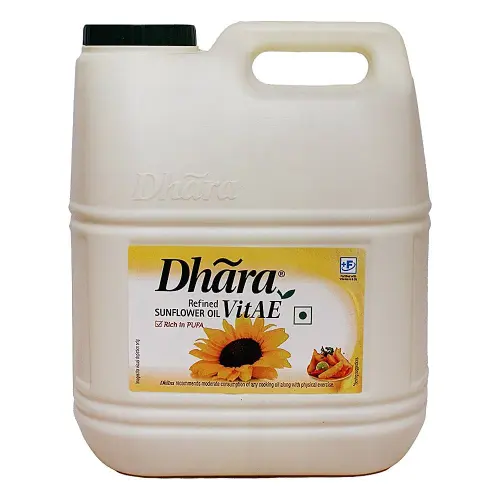 Dhara Refined Sunflower Oil (15 L)