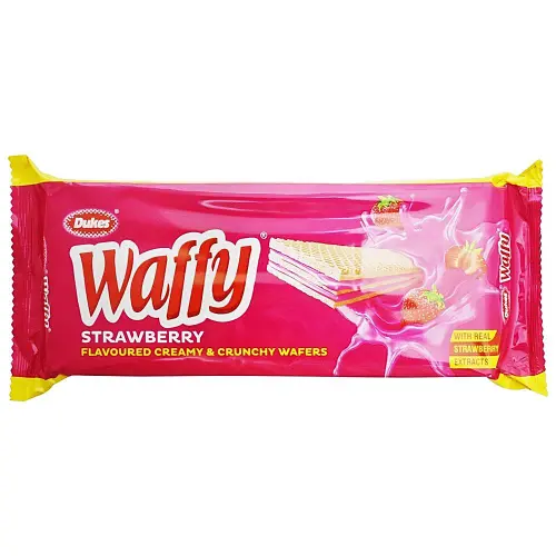 Dukes Waffy Strawberry Flavoured Wafer Biscuits