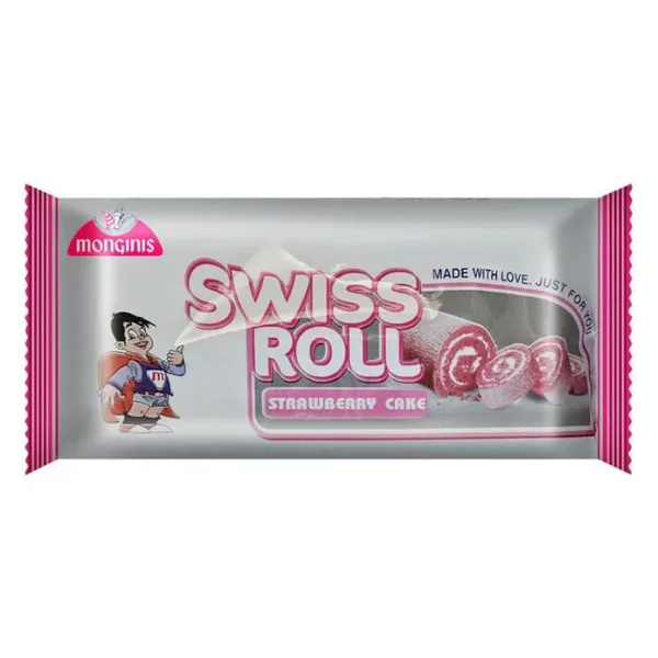 Monginis Swiss Roll-Strawberry Cake