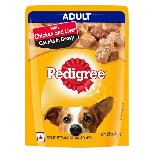 Pedigree Adult Dog Food Chicken & Liver Chunks Flavour In Gravy