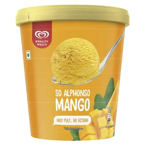 Kwality Walls The Dairy Factory Slow Churned Alphonso Mango Ice Cream