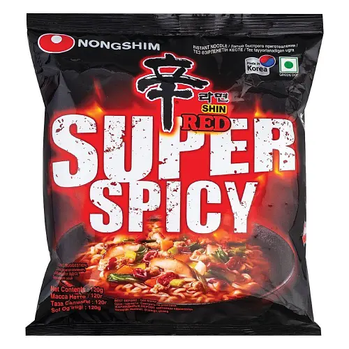 Nongshim Shin Red Super Spicy Korean Style Noodles