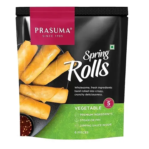 Prasuma Veg Spring Rolls Frozen - 6 Pieces