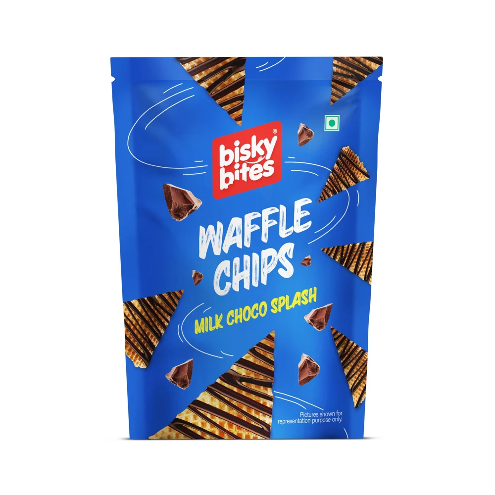 Bisky Bites Waffle Chips Milk Choco Splash
