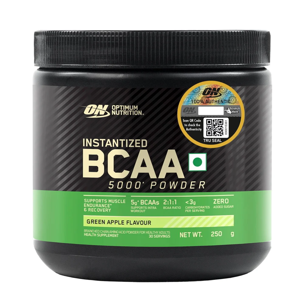 Optimum Nutrition (ON) Instantized BCAA 5000 Powder-Green Apple