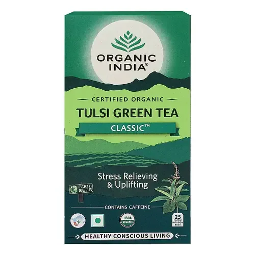 Organic India Tulsi Green Tea Bags - Classic