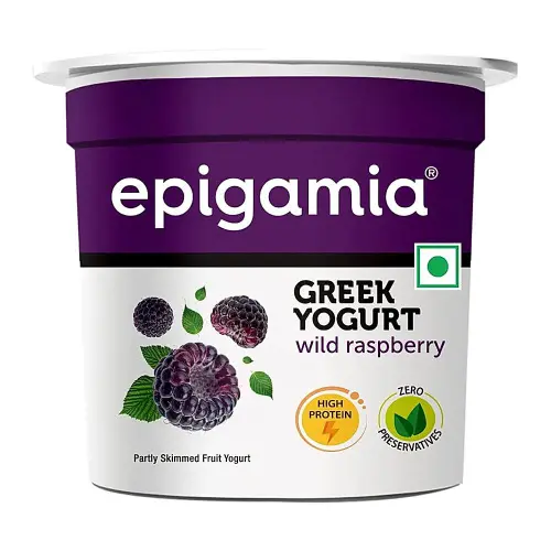 Epigamia Low Fat Greek Yogurt Wild Raspberry
