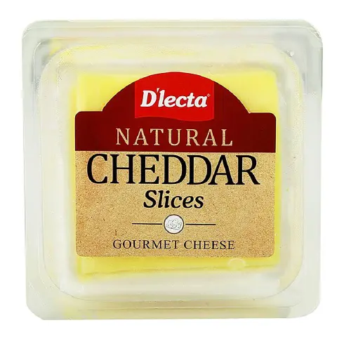 D'lecta Natural Cheddar Cheese Slices