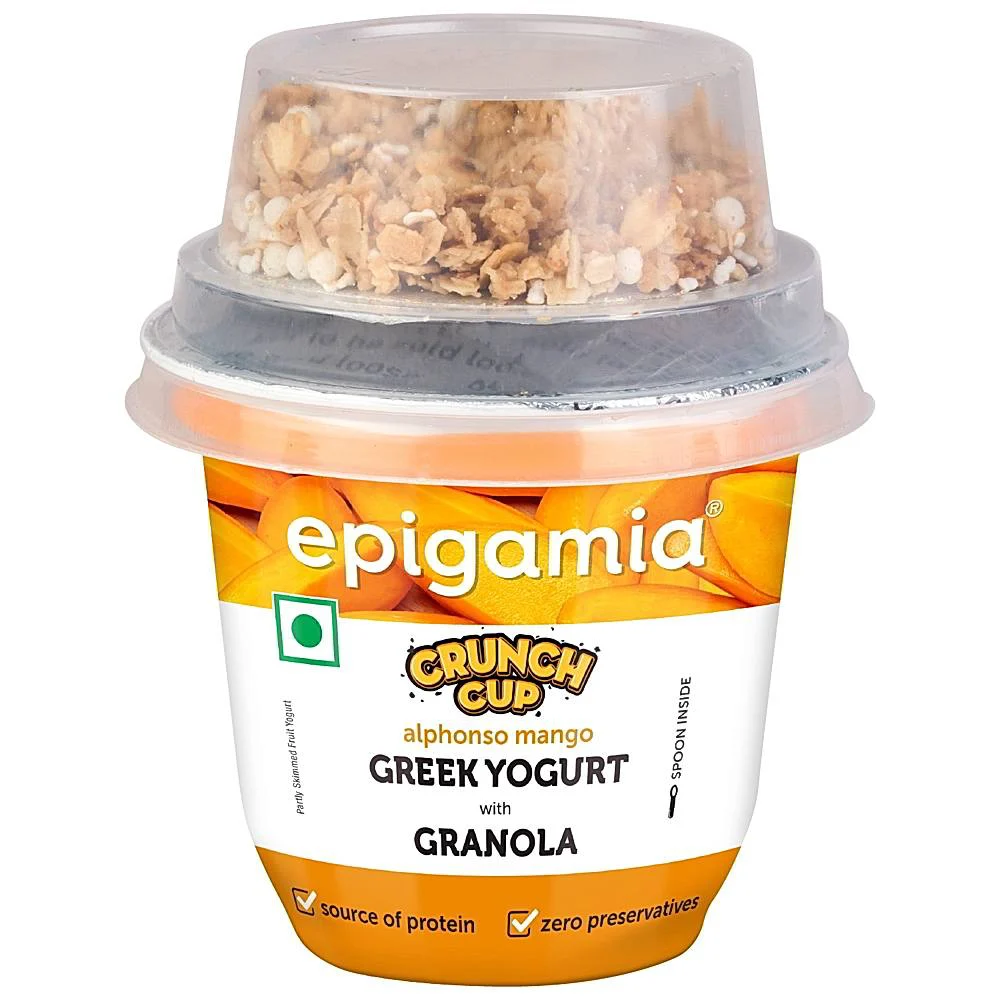 Epigamia Crunch Cup Alphonoso Mango Greek Yogurt With Granola