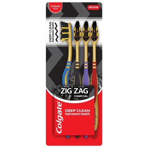 Colgate Zig Zag Charcoal Medium Toothbrush