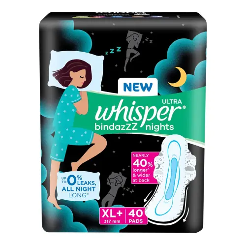 Whisper Ultra Bindazzz Nights Sanitary Pads XXL