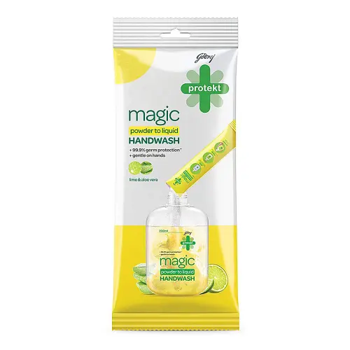 Godrej Protekt Powder to Liquid Magic Handwash - Lime & Aloe Vera