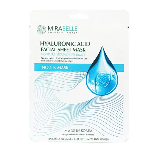 Mirabelle Hyaluronic Acid Facial Sheet Mask