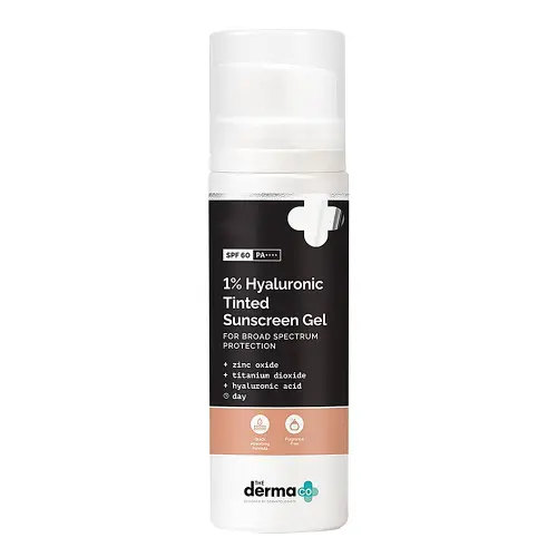 The Derma Co 1% Hyaluronic Tinted Sunscreen Gel