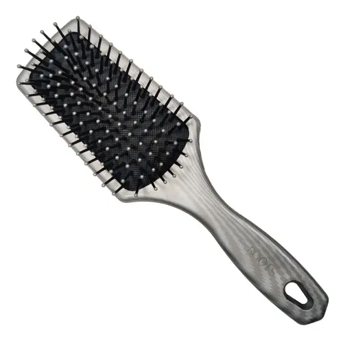 Roots Hair Brush (SLV85) Rectangle - Silver