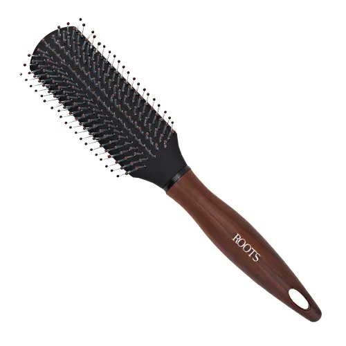 Roots Hair Brush  9 (WDR44) Flat - Brown
