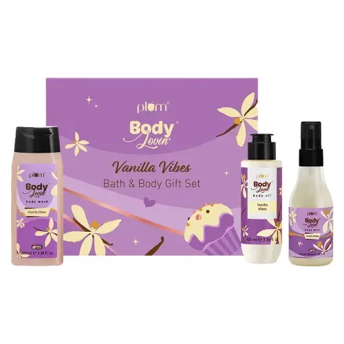 Plum Body Lovin Vanilla Vibes Bath & Body Gift Set - Set Of 3