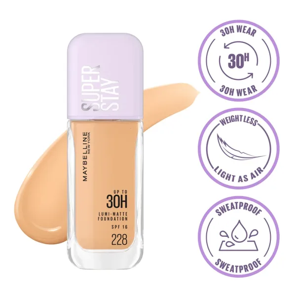 Maybelline New York Super Stay Lumi Matte Liquid Foundation 228 SPF 16