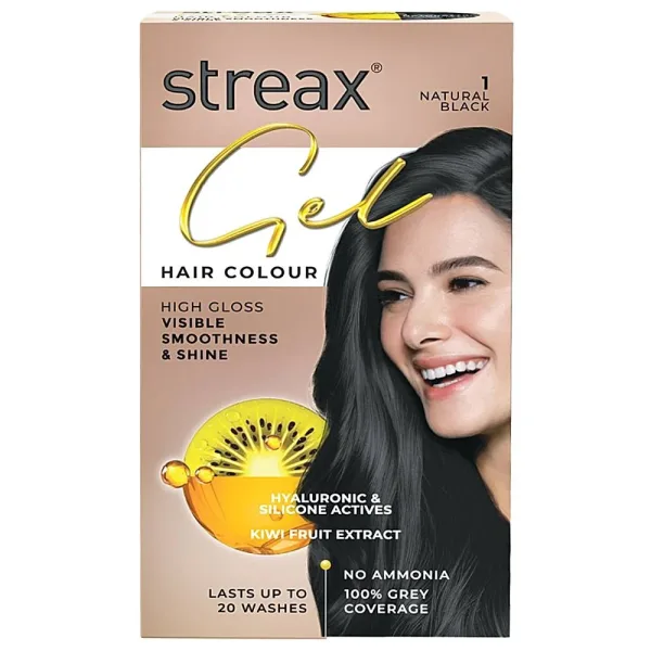 Streax Gel Hair Colour 1 Natural Black