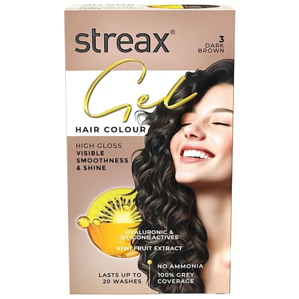 Streax Gel Hair Colour 3 Dark Brown