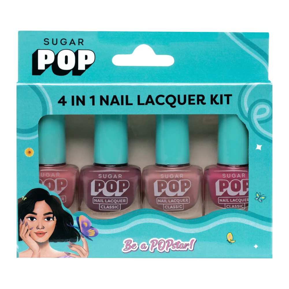 Sugar Pop 4 In 1 Nail Lacquer Kit 01 Nude Nectar