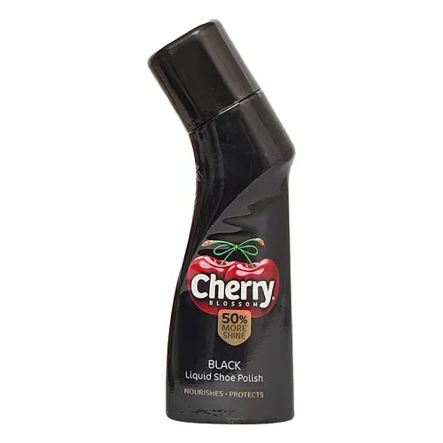 Cherry Blossom Liquid Shoe Polish - Black