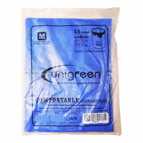 Unigreen Compostable Green Garbage Bag 19X21 Inches