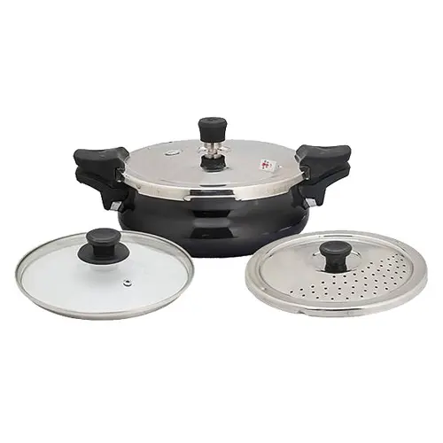 Pigeon Hard Anodised All-In-One Super Outer Lid Pressure Cooker - 3 L
