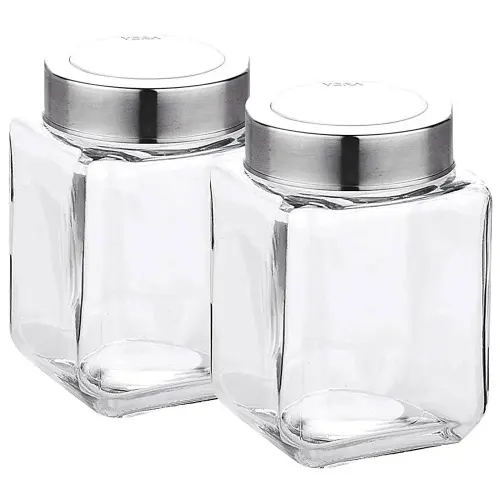 Yera X Series Glass Jar With Lid (320 ml) - 2 Pieces