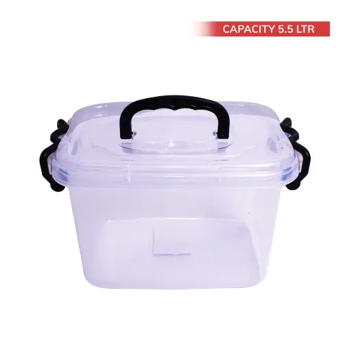 Plastic Transparent Storage Box - 5.5 L