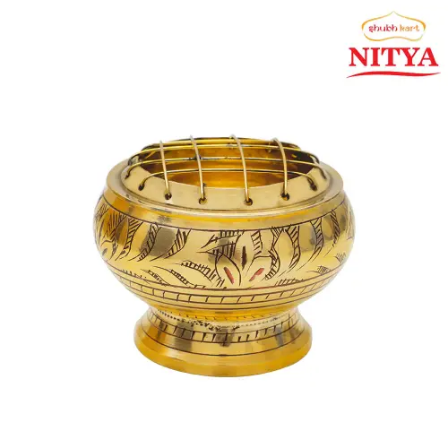 Shubhkart Nitya Brass Dhoop Burner - 84 gms