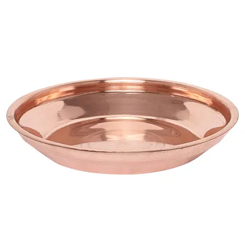 Copper Pooja Taman / Plate - Size 9