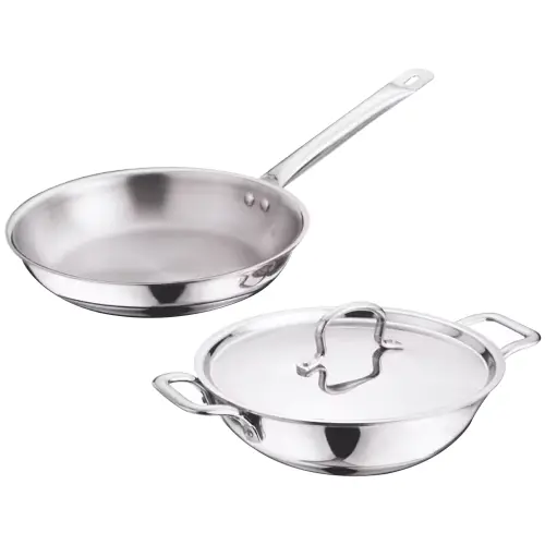 Home Zone by Kitchen Essentials Stainless Steel Triply Cookware Set - 3 Pieces